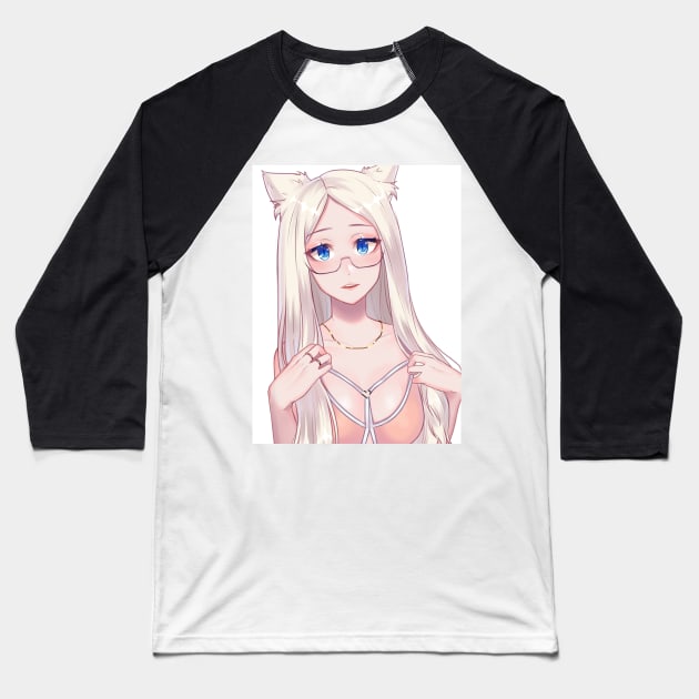 Anime girls Baseball T-Shirt by Loner FOX